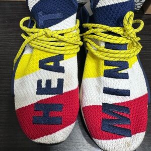 Colorful Knit Sneakers with Bold Text